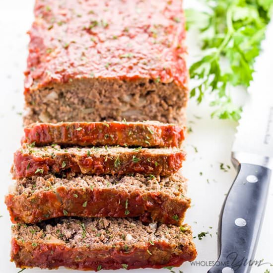 Low Carb Meatloaf (Paleo, GF)