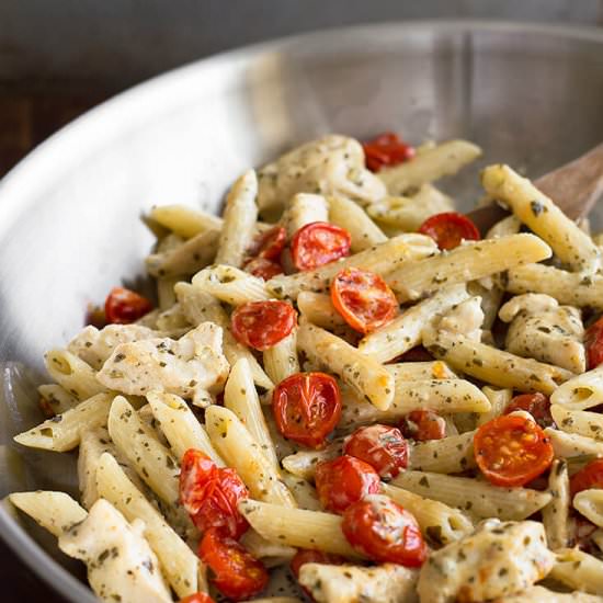 Easy Pesto Chicken Pasta for Two