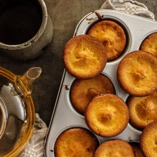 Mini Buttery Coconut Mochi Cakes