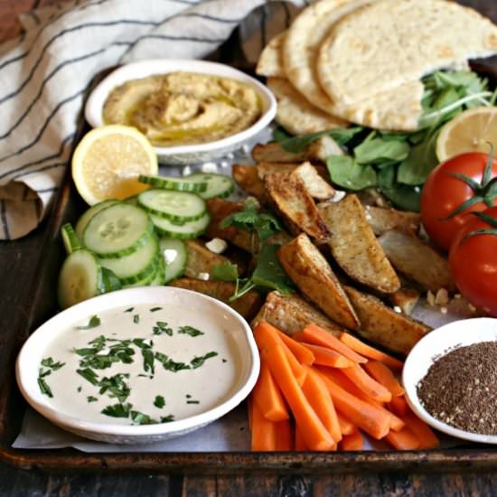 Middle Eastern Potato Snack Platter