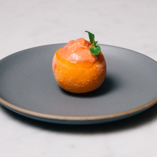 Blood Orange Sorbet Dessert