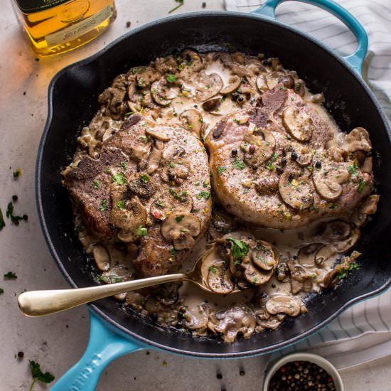 Irish Whiskey Pork Chops