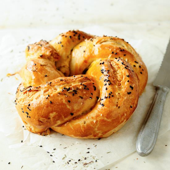 Goat Cheese Bread Wreath