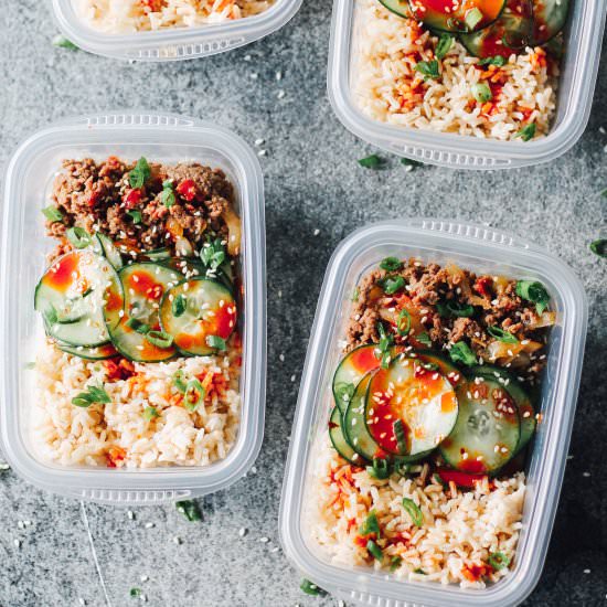 Korean Beef Meal Prep Bowls