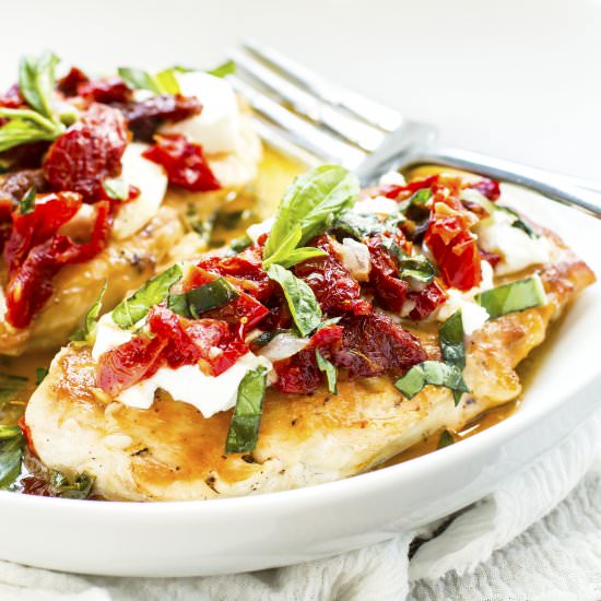 Tomato & Goat Cheese Chicken