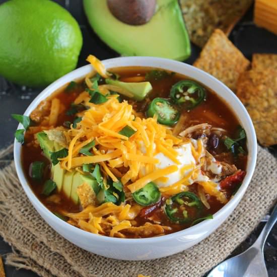 Slow Cooker Chicken Tortilla Soup