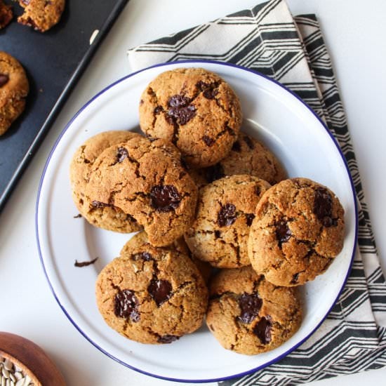 Sunflower Chocolate Chip Cookies