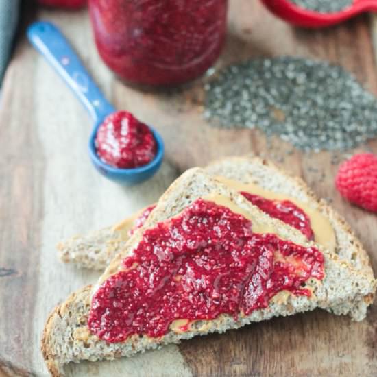 Raspberry Pineapple Chia Seed Jam