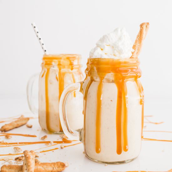Salted Caramel Pretzel Milkshake