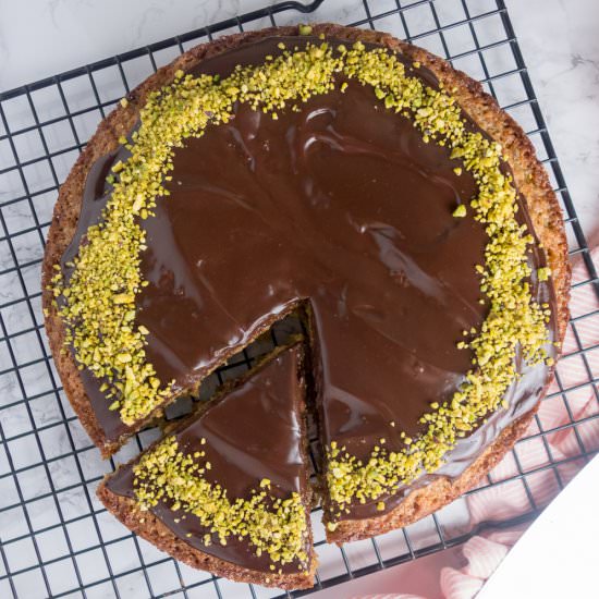 Chocolate Pistachio Sponge Cake