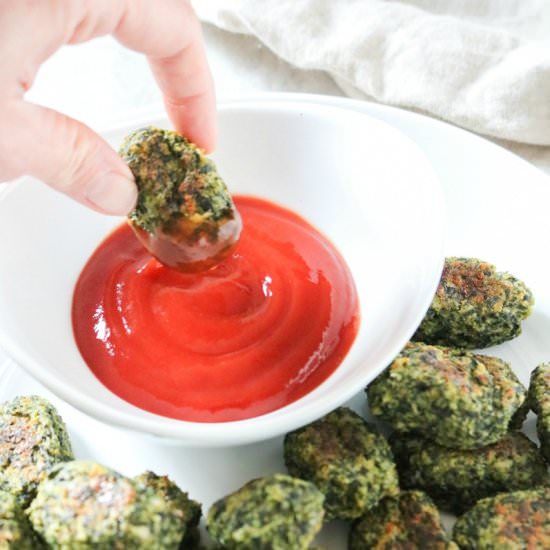 Cheesy Baked Spinach Tots