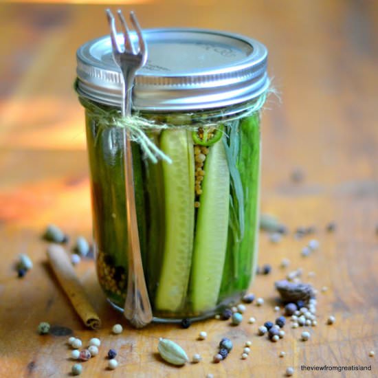 Quick & Spicy Refrigerator Pickles