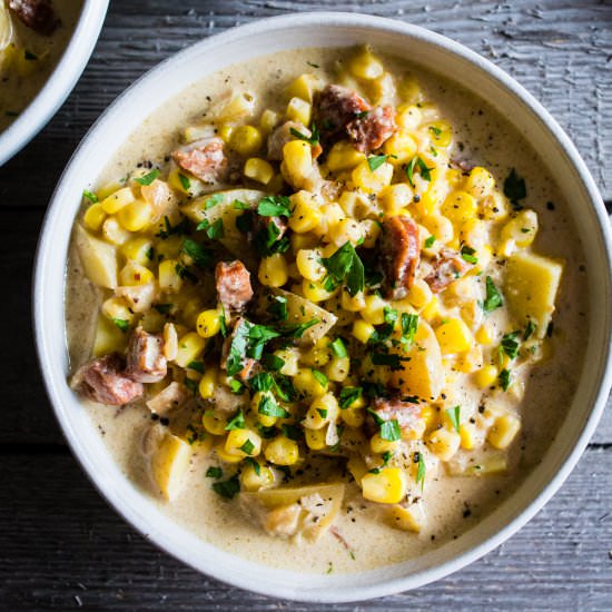 Andouille Corn Chowder