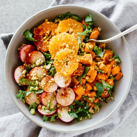 Radish & Tangerine Quinoa Salad