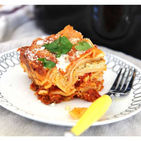 Slow Cooker Pesto Lasagna Recipe
