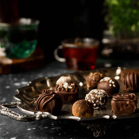 Chocolate Truffles w/ Truffle Oil