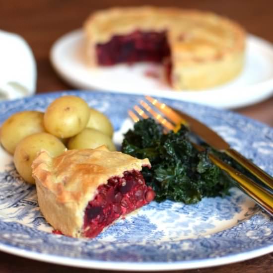 Beetroot & Lentil Vegan Pie
