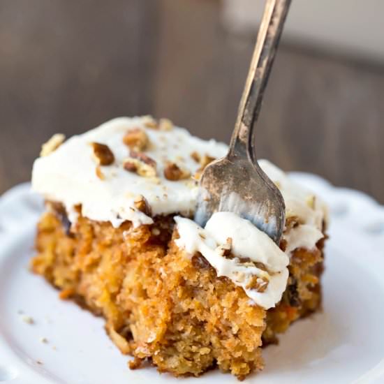 Blue Ribbon Carrot Sheet Cake