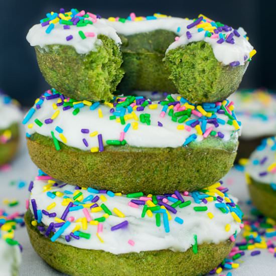 Green Monster Baked Donuts