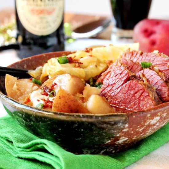 Guinness Corned Beef and Cabbage