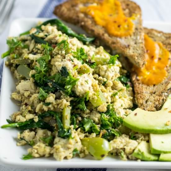 Super Green Tofu Scramble