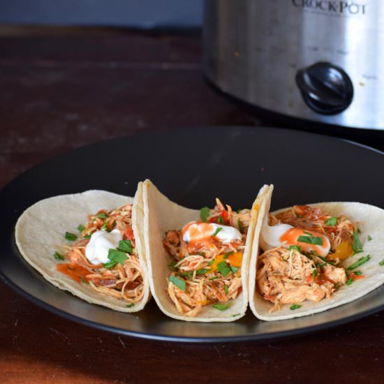 Slow Cooker Smokey Pulled Chicken