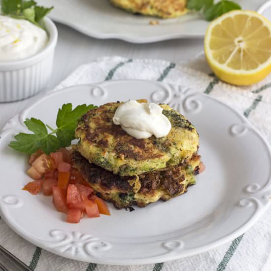 Broccoli Cauliflower Fritters