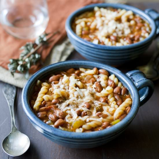 Southwest Pasta Bean Soup