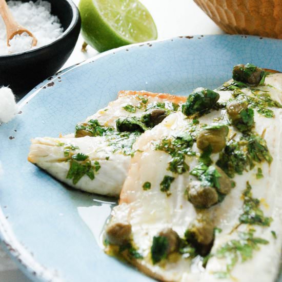 Sea Bass with Lime and Caper