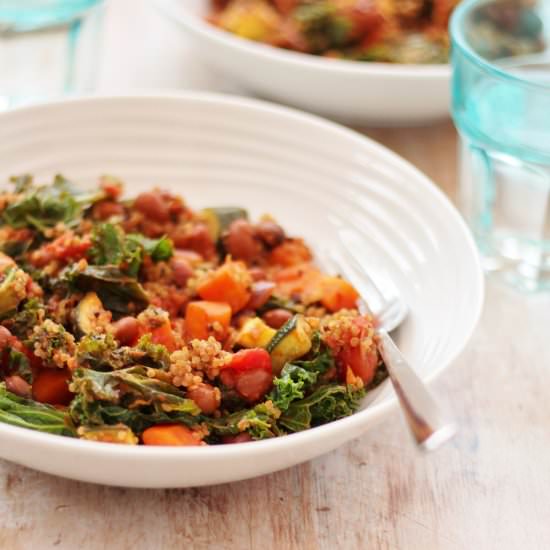 Quinoa, Kale and Borlotti Bean Stew