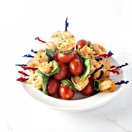 Sautéed Shrimp Appetizer Skewers
