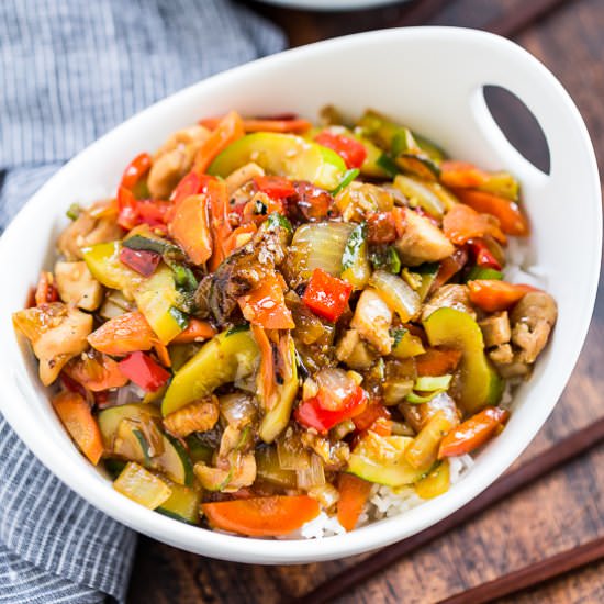 Healthier Chicken Teriyaki Stir Fry