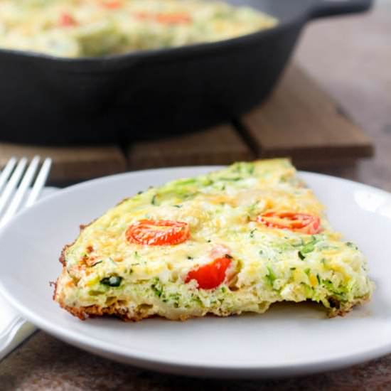 Cheesy Zucchini Tortilla Quiche