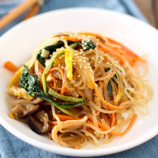 Japchae: Korean Noodle Stir-fry