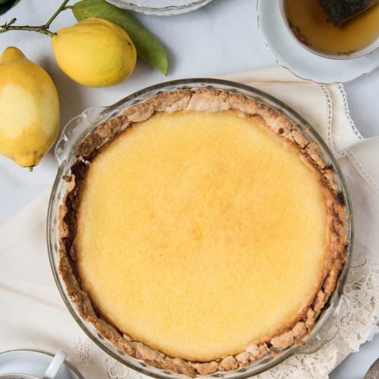Coconut Lemon Chess Pie