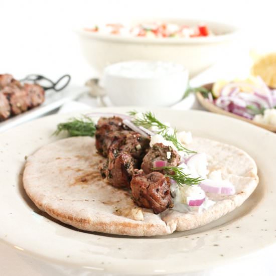 Greek Lamb Souvlakis