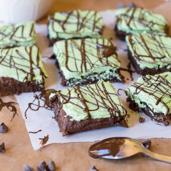 Gluten Free Grasshopper Brownies