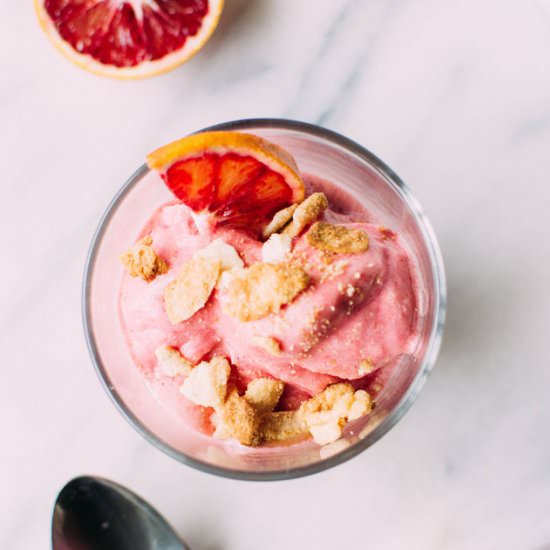 3 ingredient blood orange mousse