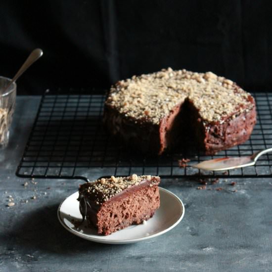 Dark chocolate and ginger cheesecak