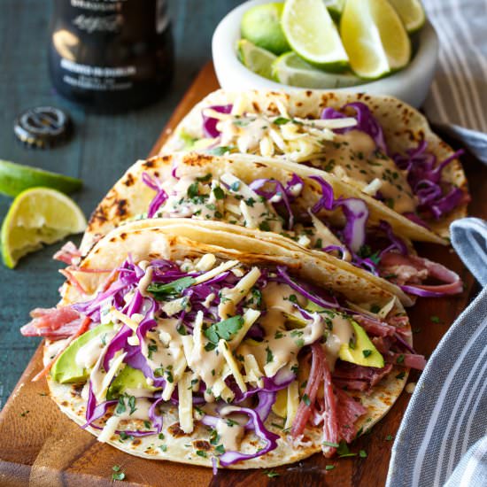 Slow Cooker Corned Beef Tacos