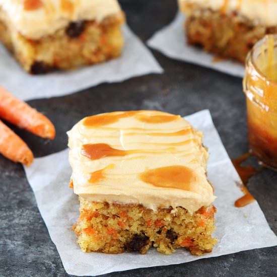 Carrot Cake with Caramel Frosting