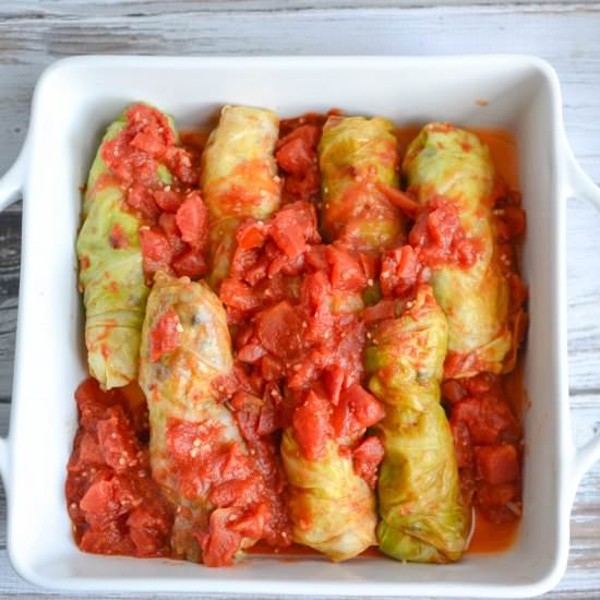 Vegetarian Stuffed Cabbage Rolls