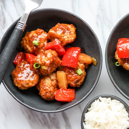 Sweet & Sour Turkey Meatballs