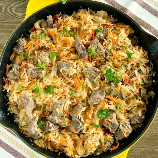 Beef and Cabbage Skillet