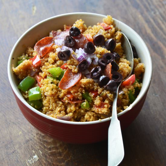 Pizza-Flavored Quinoa Fried “Rice”
