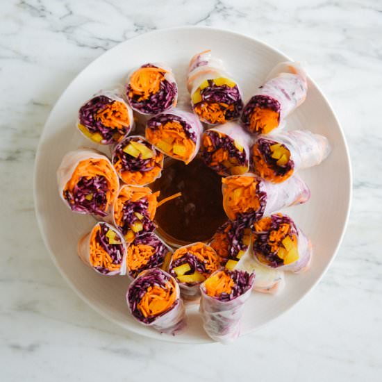 Rainbow Salad Rolls