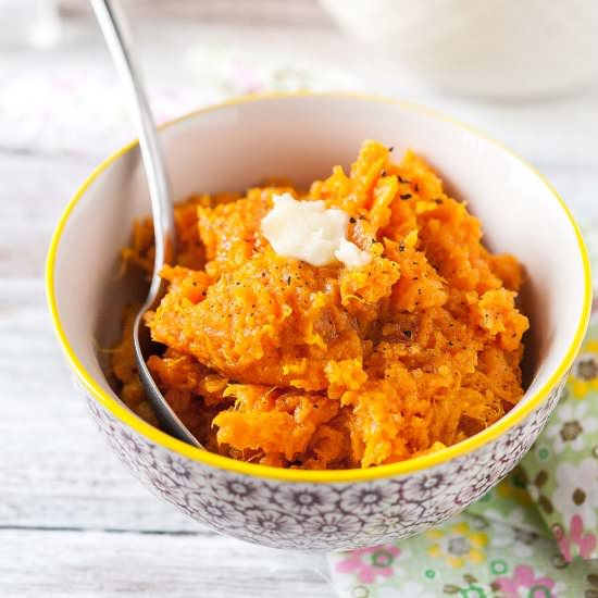 Spicy Mashed Sweet Potatoes
