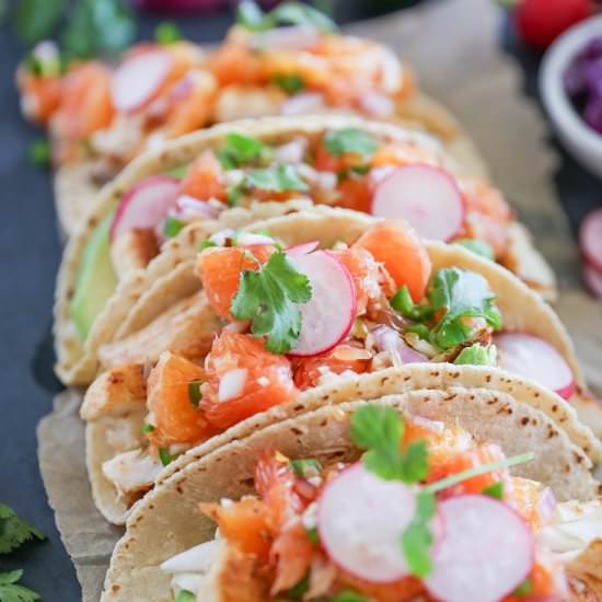Fish Tacos with Orange Salsa