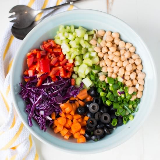 Rainbow Veggie Pasta Salad