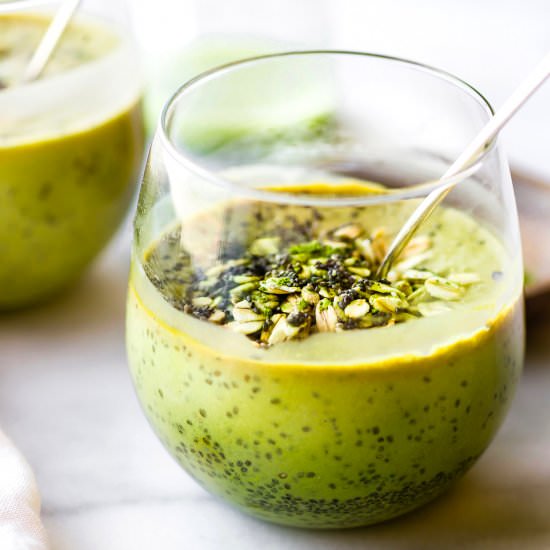 Chia Matcha Overnight Smoothie